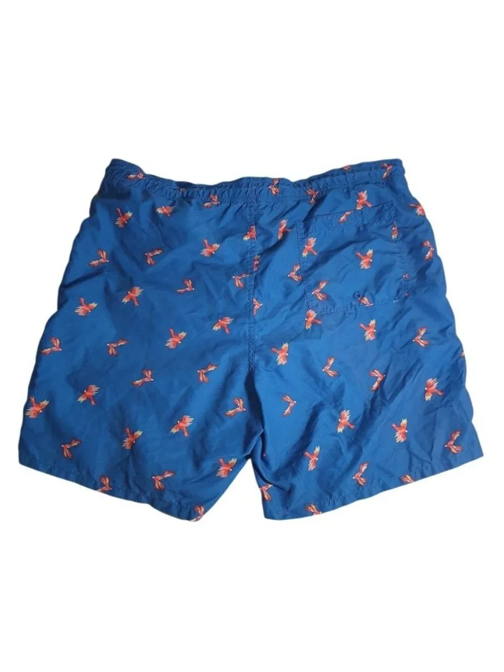 Old Navy Mens Large Swim Trunks Parrots Elastic Waist Mesh Lining Beach Summer